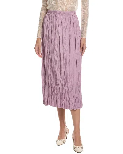 Lafayette 148 Crinkled Midi Skirt In Lavender Tint In Purple