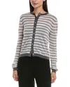 Lafayette 148 New York Crinkled Cardigan In Black