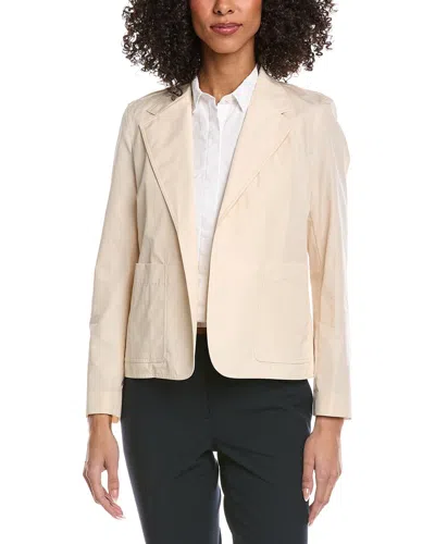 Lafayette 148 New York Cropped Boyfriend Blazer In Brown