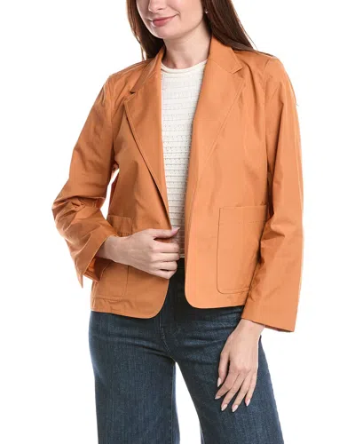 Lafayette 148 New York Cropped Boyfriend Blazer In Brown