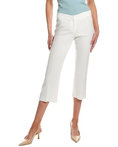 Lafayette 148 New York Cropped Manhattan Flare Pant In White