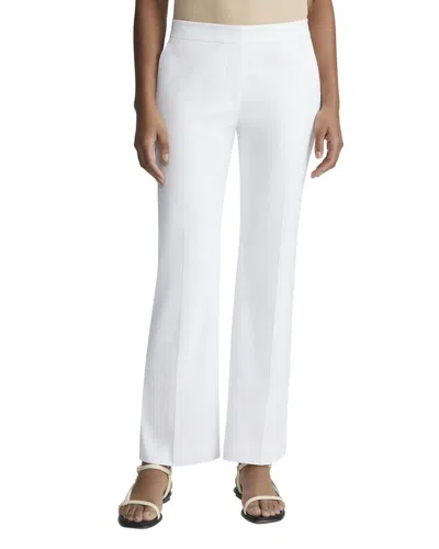 Lafayette 148 New York Cropped Manhattan Flare Pant In White-white