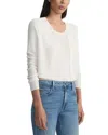 Lafayette 148 New York Cropped Open Front Silk-blend Cardigan