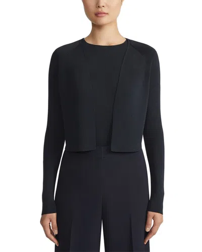 Lafayette 148 New York Cropped Open Front Silk-blend Cardigan