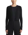 Lafayette 148 New York Cropped Open Front Silk-blend Cardigan