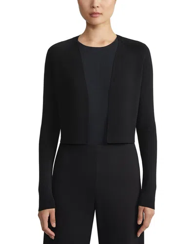 Lafayette 148 New York Cropped Open Front Silk-blend Cardigan