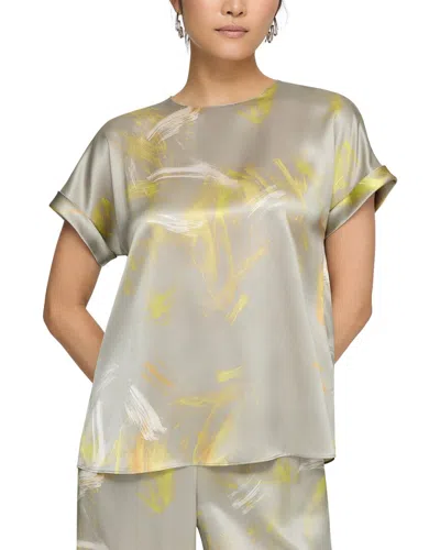 Lafayette 148 New York Cuffed Blouse In Gold