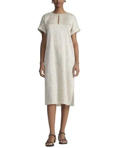 Lafayette 148 New York Cuffed Short Sleeve Silk-blend Dress