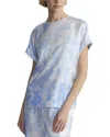 Lafayette 148 New York Cuffed Short Sleeve Silk Blouse