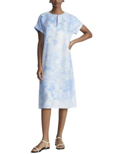 Lafayette 148 New York Cuffed Short Sleeve Silk Dress