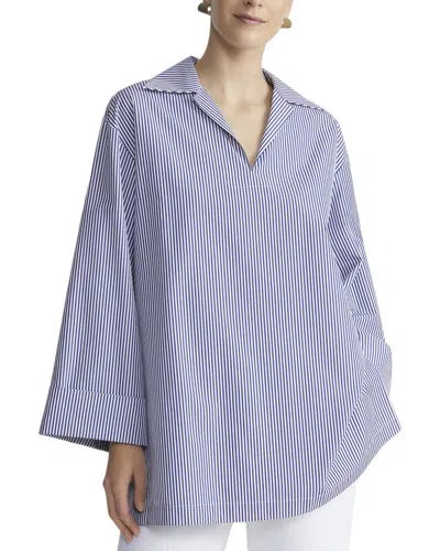 Lafayette 148 New York Cuffed Sleeve Popover Shirt