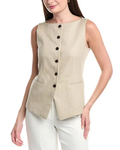 Lafayette 148 New York Cutaway Linen Vest