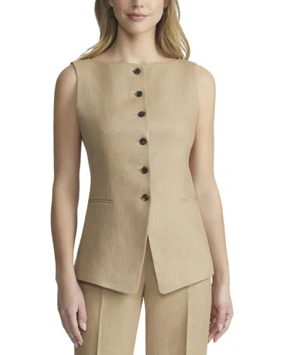 Lafayette 148 New York Cutaway Linen Vest