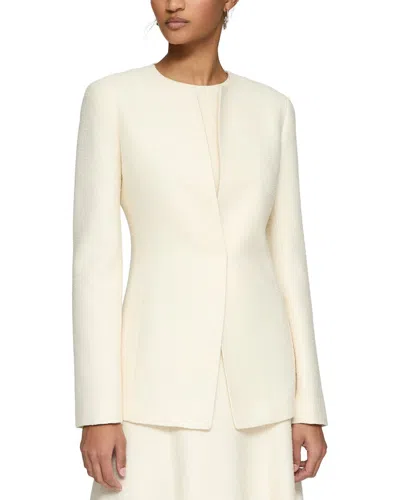 Lafayette 148 New York Cutaway Tailored Jacket In Neutral