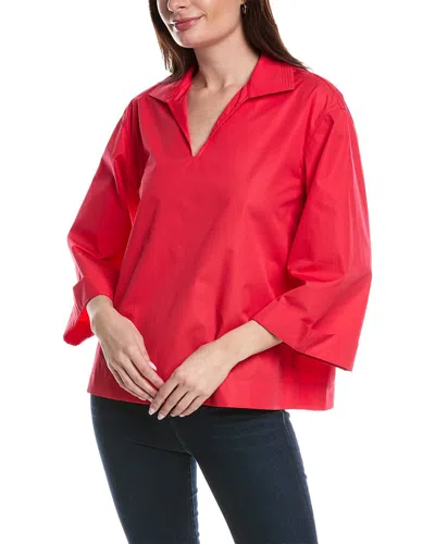 Lafayette 148 New York Dales Blouse In Red