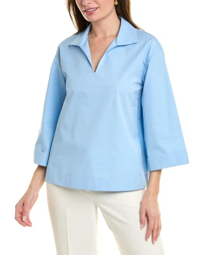 Lafayette 148 New York Dales Shirt In Blue