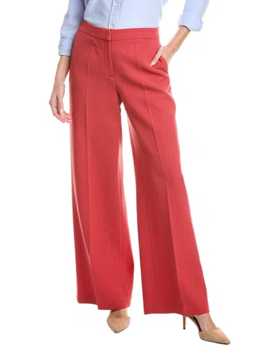 Lafayette 148 New York Dalton Wool Wide Leg Pant In Orange