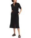 Lafayette 148 Finesse Crepe Short Sleeve Midi Doha Shirtdress
