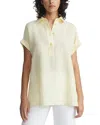 Lafayette 148 Dolman Linen Polo Shirt In Neutral