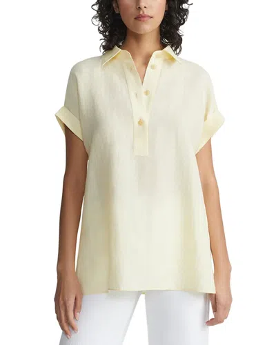 Lafayette 148 New York Dolman Linen Polo Shirt