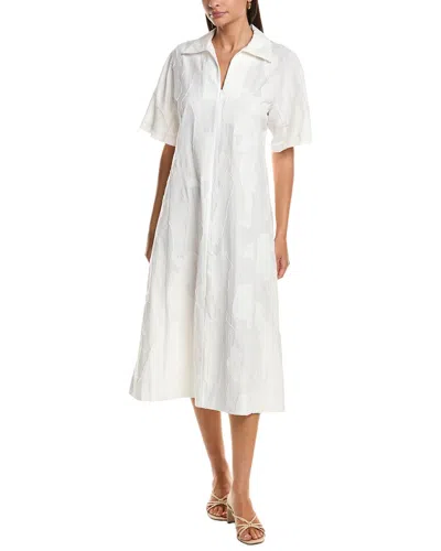 Lafayette 148 New York Dolman Sleeve A-line Dress In White