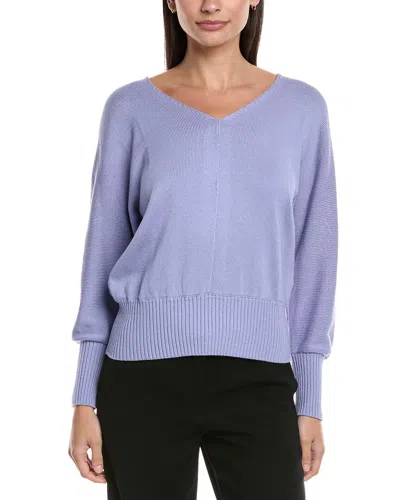 Lafayette 148 New York Dolman Sleeve Silk-blend Sweater In Purple