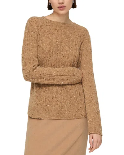 Lafayette 148 New York Donegal Cashmere Sweater In Brown