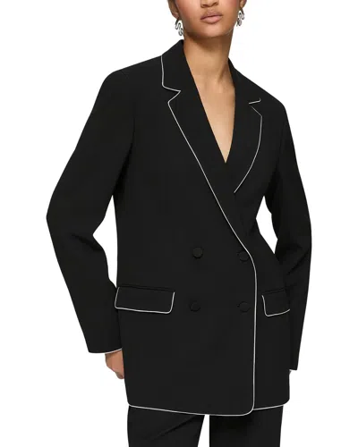 Lafayette 148 New York Double Breasted Blazer In Black