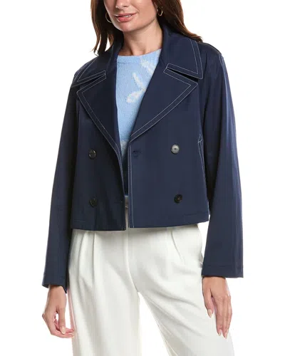 Lafayette 148 New York Double-breasted Jacket In Blue