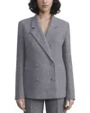 Lafayette 148 New York Double Breasted Wool-blend Blazer