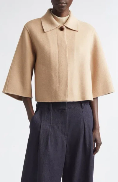 Lafayette 148 New York Double Face Wool & Cashmere Crop Jacket In Neutral