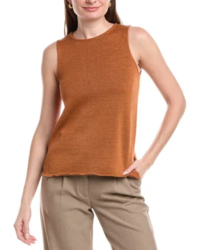 Lafayette 148 New York Double Knit Tank In Brown