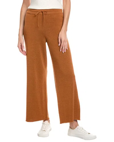 Lafayette 148 New York Double Knit Wide Leg Pull-on Pant In Brown