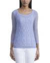 LAFAYETTE 148 LAFAYETTE 148 NEW YORK DOUBLE LAYER CABLE INTARSIA SWEATER