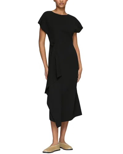 Lafayette 148 New York Draped Side Tie Dress In Black