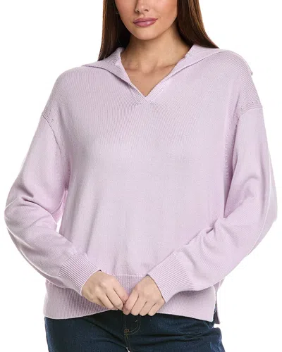 Lafayette 148 New York Drop Shoulder Silk-blend Sweater In Pink