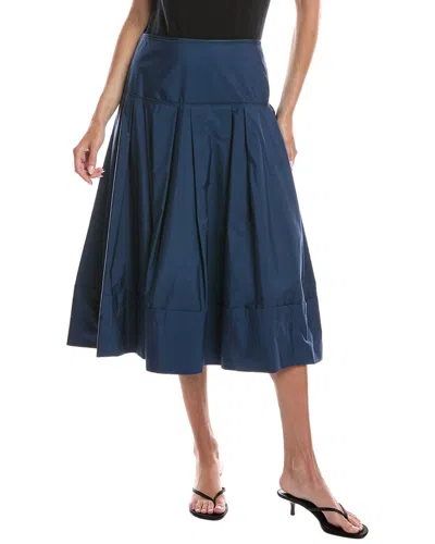 Lafayette 148 New York Drop Yoke Skirt In Blue