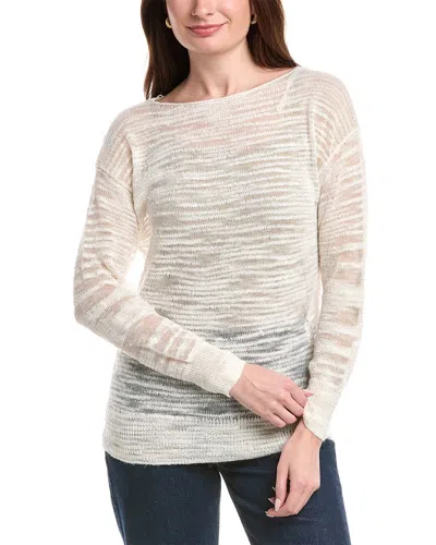 Lafayette 148 New York Dropped Shoulder Bateau Neck Sweater In Neutral