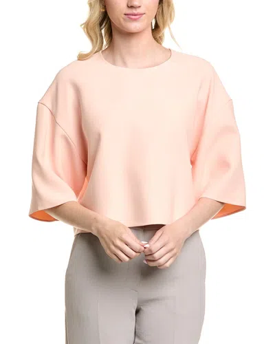 Lafayette 148 New York Dropped-shoulder Silk-blend Blouse
