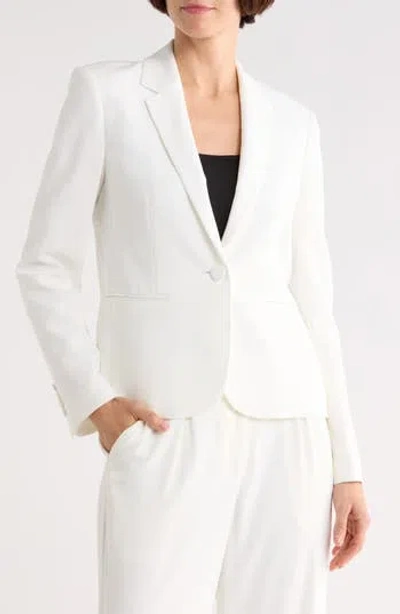 Lafayette 148 New York Eastman Finesse Crepe Blazer In White
