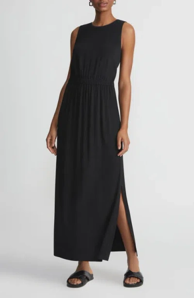 Lafayette 148 New York Elastic Waist Sleeveless Dress In Black