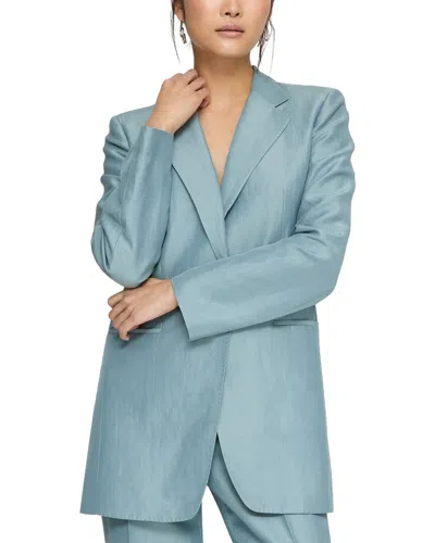 Lafayette 148 New York Elongated Blazer In Blue