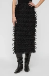 Lafayette 148 New York Embellished Straight Midi Skirt In Black