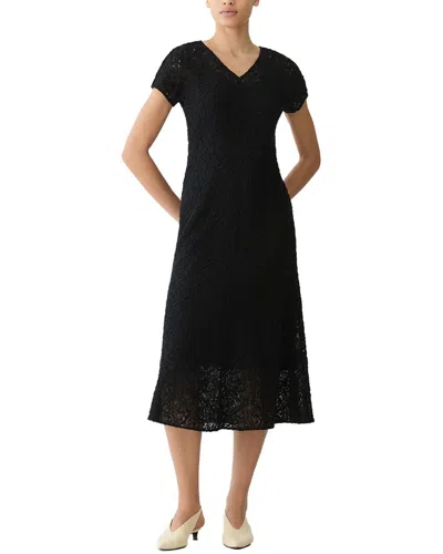 Lafayette 148 New York Embroidered Dress In Black