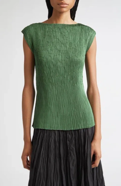 LAFAYETTE 148 LAFAYETTE 148 NEW YORK EMBROIDERED PLISSÉ SATIN TOP