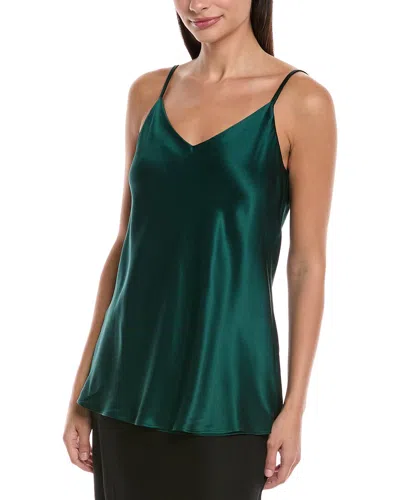 Lafayette 148 New York Eva Bias Silk Tank In Green