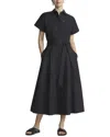 Lafayette 148 New York Eyelet Belted Shirtdress In Blue