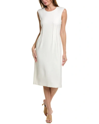 Lafayette 148 New York Fitted Midi Dress In White