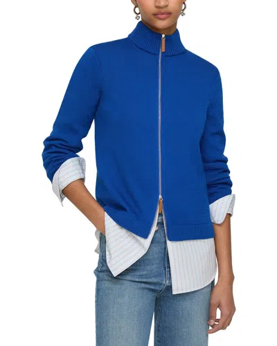 Lafayette 148 New York Fitted Silk-blend Bomber Jacket