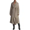 Lafayette 148 New York Flannel & Knit Technical Twill Reversible Puffer Coat In Concrete